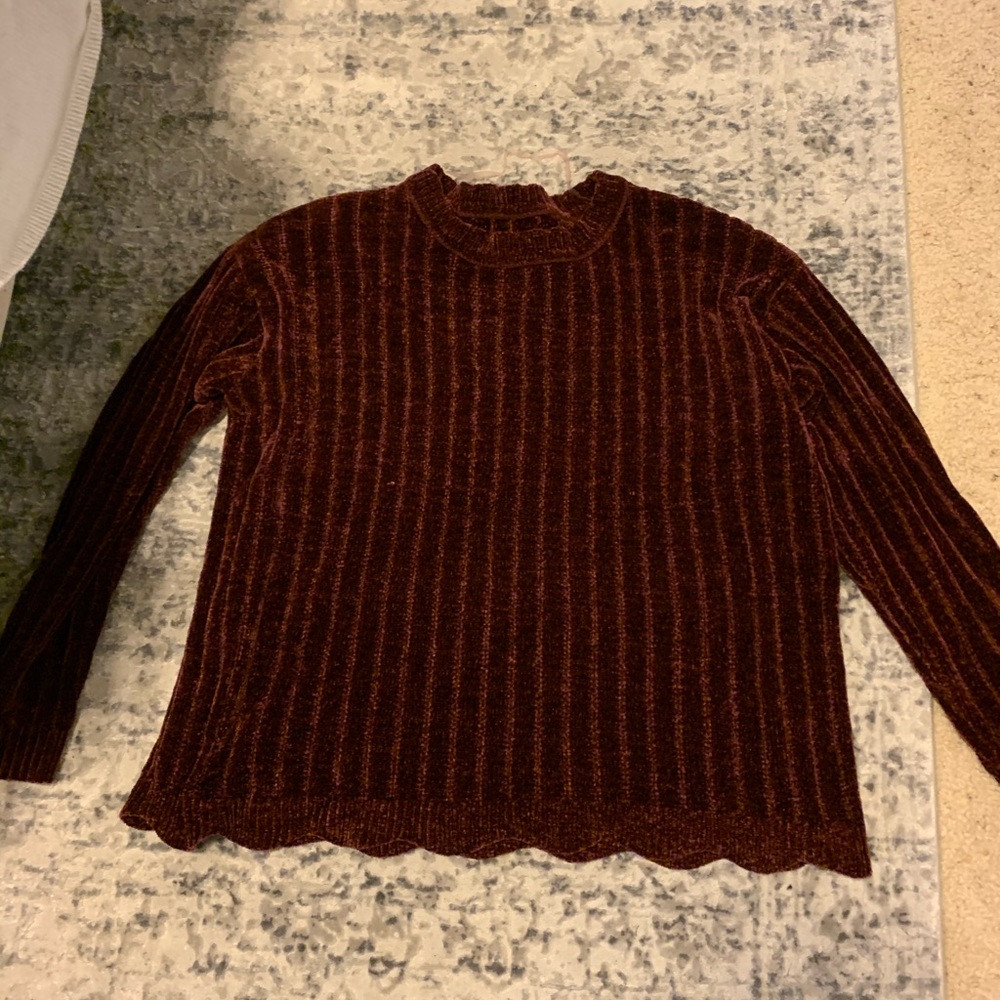 maroon knit sweater